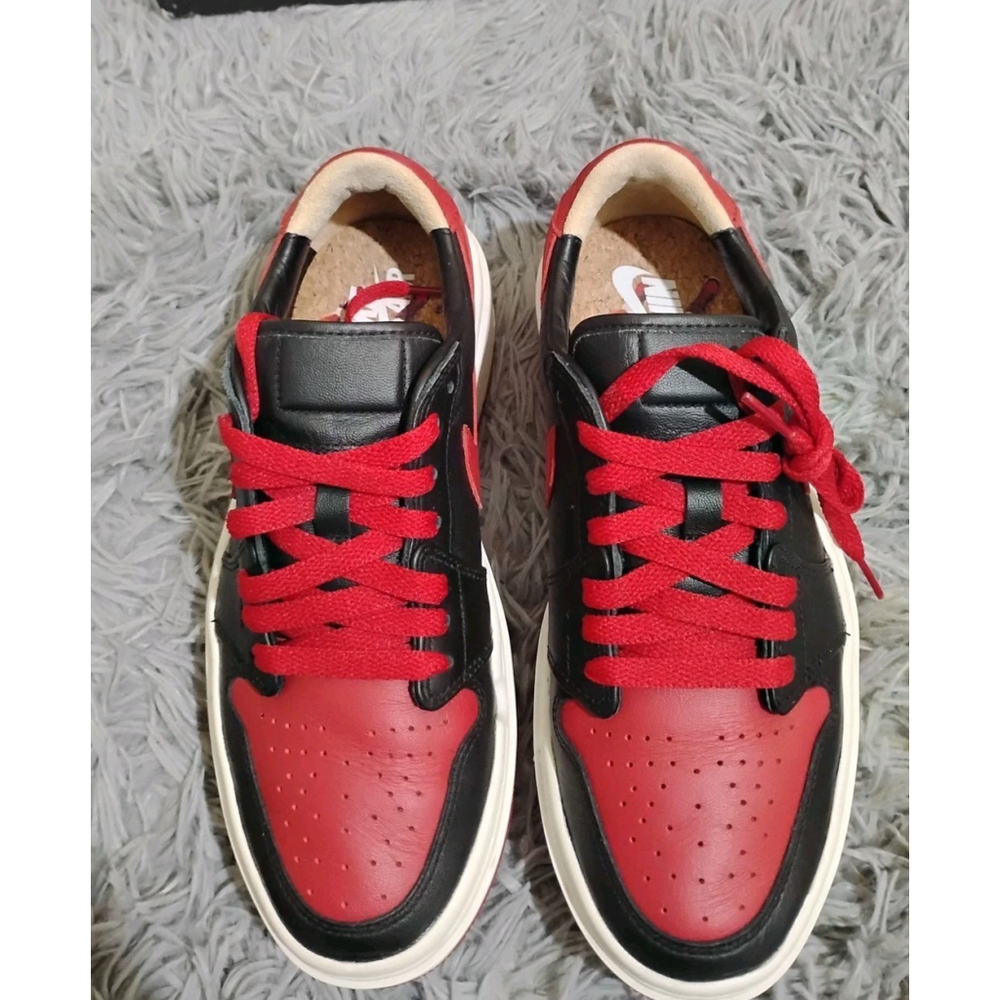 Nike Air Jordan 1 Low Elevated Bred Women Size 8 Sneakers DQ1823-006 - Picture 4 of 12